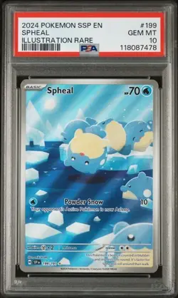 SPHEAL PSA 10 2024 POKEMON SSP EN #199 GEM MT - Image 1