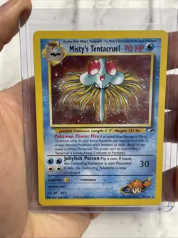Pokemon TCG Misty’s Tentacruel 10/132 Holo Rare 2000 Gym Heroes LP Vintage WOTC - Image 1