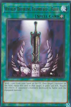 YUGIOH CARD WICKED BREAKING FLAMBERGE BAOU DCR-EN035 / 25TH ANNIVERSARY - Image 1