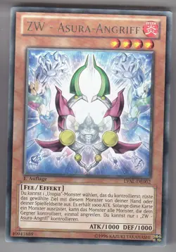 YU-GI-OH ZW Asura Angriff Rare LVAL-DE002 NM - Image 1