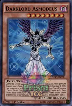 1st ed Darklord Asmodeus super rare DESO-EN038 Yugioh - Image 1