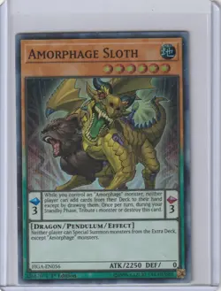 Yugioh FIGA-EN056 Amorphage Sloth – Super Rare 1st Edition - Image 1