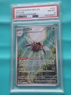 Pokemon Ninjask #137 Mega Evolutions Illustration Rare PSA 8 NM-MT Card - Image 1