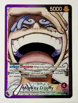 2024 One Piece Monkey D. Luffy (Alt Art Leader) Gear 5 Card English #OP09-061 - Image 1