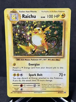 Pokemon Raichu 36/108 Holo Rare XY Evolutions Card Near Mint - Image 1
