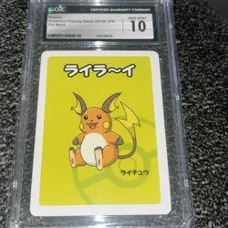 Pokemon CGC 10 GEM MINT Raichu JAPAN 2019 Nintendo POKEMON OLD MAID Playing Card - Image 1