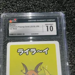 Pokemon CGC 10 GEM MINT Raichu JAPAN 2019 Nintendo POKEMON OLD MAID Playing Card - Image 3
