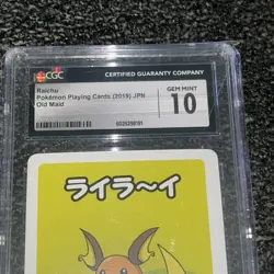 Pokemon CGC 10 GEM MINT Raichu JAPAN 2019 Nintendo POKEMON OLD MAID Playing Card - Image 4