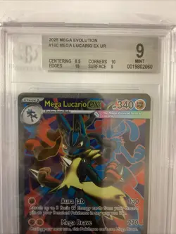Pokemon TCG Mega Lucario EX Full Art Holo Card 160/132 Ultra Rare Mega Evolution - Image 2