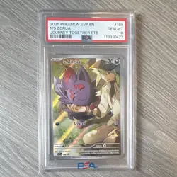 Pokemon TCG N's Zorua 189 SV Promo Cards Holo PSA 10 English 2025 - Image 1