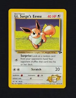 LT. SURGE'S EEVEE (NM/LP) - Gym Challenge 51/132 - Pokemon Trading Card Game - Image 1