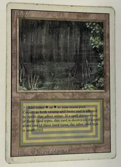 1994 MTG Magic The Gathering Revised Edition Bayou-HP - Image 2
