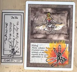 MTG Ornithopter Special Signature Revised Alter Sketch Art Amy WEBER Magic - Image 1