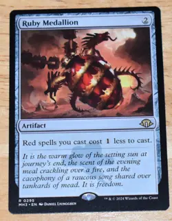 MTG RUBY MEDALLION Rare Artifact Modern Horizons 3 - Image 1