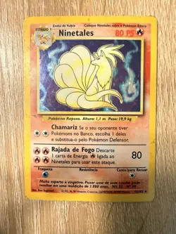 Pokemon TCG - NINETALES - 12/102 - HOLO RARE - UNLIMITED - BASE SET (1999) - MP - Image 1