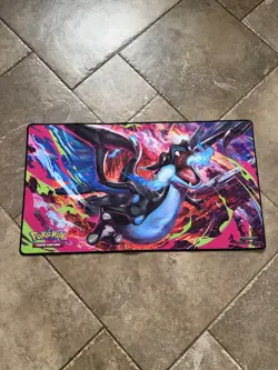 Pokemon TCG Mega Evolution Charizard X EX UPC Playmat Play Mat - Image 1