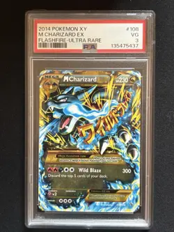 2014 Pokemon XY Flashfire M Charizard EX 108 Ultra Rare PSA 3 - Image 3