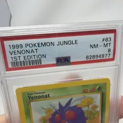 1999 Pokemon Jungle 1st Edition Venonat 63/64 PSA 8 NM-MT - Image 5