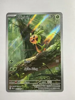 Pokemon TCG Chaos Rising Chespin Full-Art Illustration Rare 087/086 NM, Unplayed - Image 1