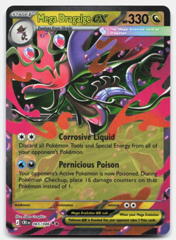 Mega Dragalge ex 065/086 Double Rare ME04: Chaos Rising Pokemon Near Mint - Image 1
