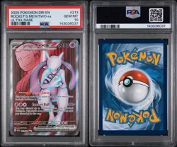 Team Rockets Mewtwo EX 213/182 Destined Rivals PSA 10 Pokemon TCG - Image 3