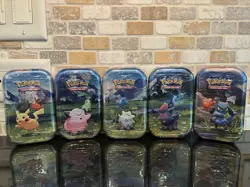 5x Pokemon TCG Ascended Heroes Mini-Tin Full Art Set w/ 10 Packs NEW SEALED - Image 1