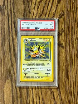 1999 Pokemon Jungle #4 Jolteon - Holo PSA 8 - Image 1