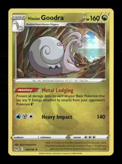 Hisuian Goodra Holo Holo Rare SWSH11: Lost Origin 134/196 NM Pokemon NM - Image 1