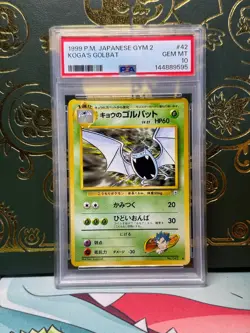 1999 Pokemon Koga's Golbat #42 Gym Challenge Japanese PSA 10 - Image 1