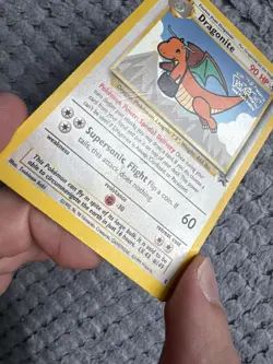 [HP/DAMAGED] Pokemon WB Movie Promo Dragonite 5 WOTC Black Star Promo - Image 4