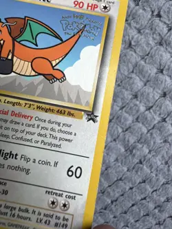 [HP/DAMAGED] Pokemon WB Movie Promo Dragonite 5 WOTC Black Star Promo - Image 5