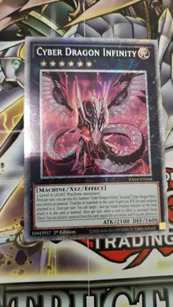 YuGiOh Cyber Dragon Infinity RA04-EN068 Platinum Secret Rare - Image 1