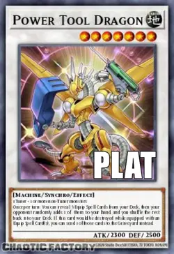 YUGIOH RA04-EN135 Power Tool Dragon Platinum Secret Rare 1st Edition NM - Image 1