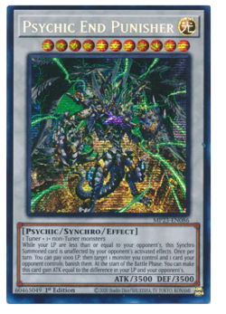 x3 Psychic End Punisher Prismatic Secret Rare MP23-EN086 YuGiOh - Image 1