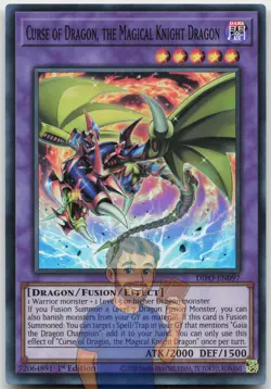 Curse of Dragon, the Magical Knight Dragon DIFO-EN097 Super Rare 1st NM Yugioh - Image 1