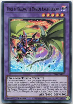 Curse of Dragon, the Magical Knight Dragon DIFO-EN097 Super Rare 1st NM Yugioh - Image 2