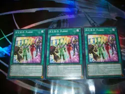 3x H.E.R.O. Flash! 1st Edition Common BLZD-EN068 Yu-Gi-Oh! - Image 1