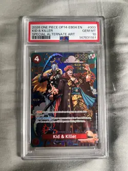 Bandai One Piece CCG Kid & Killer Special Alternate Art OP14-EB04 #003 PSA 10 - Image 1