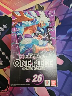 New Sealed One Piece TCG: Purple/Black Monkey D. Luffy Deck ST-26 English - Image 1