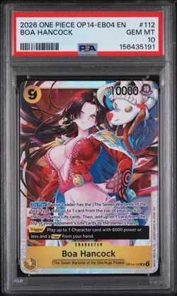 2026 ONE PIECE OP14-EB04 EN #112 BOA HANCOCK PSA 10 (Q191 - Image 1