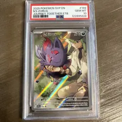 Pokemon N's Zorua Journey Together ETB Promo SVP EN 189 PSA 10 GEM MT - Image 1