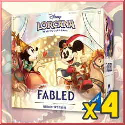 Disney Lorcana TCG: FABLED Illumineer's Trove 4 Boxes Factory Sealed Case 🌟 - Image 1