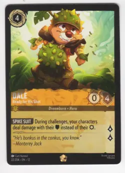 Disney Lorcana Wilds Unknown DALE Ready For His Shot Legendary #22/204 - Image 1