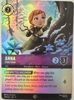 ANNA Epic! DISNEY LORCANA Winterspell LITTLE SISTER 209/204 - Image 1