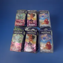 Disney Lorcana The First Chapter Starter Deck Bundle Of 6 ( Damaged Box) - Image 1