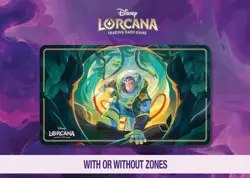 Disney Lorcana Playmat Buzz Lightyear | Neoprene 24x14 Stitched Edges | TCG Mat - Image 1