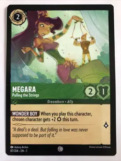 Disney Lorcana The First Chapter Megara Pulling The Strings 87/204 NM - Image 1