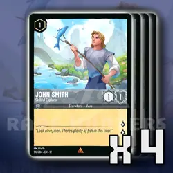 John Smith Skillful Explorer 192/204 x4 R Wilds Unknown Disney Lorcana - Image 1