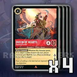 Queen of Hearts Impatient Traveler 122/204 x4 R Wilds Unknown Disney Lorcana - Image 1