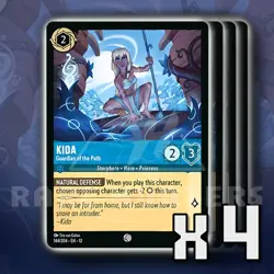 Kida Guardian of the Path 144/204 x4 Wilds Unknown Disney Lorcana - Image 1